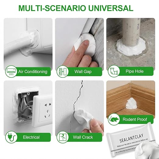 Upgraded Waterproof Sealant Mastic 8-Pack, Fast Drying Moldable Sealing Clay - Image 6