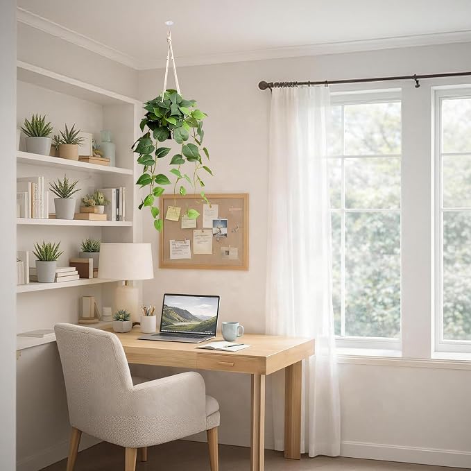 alyptus Fake Hanging Plants Artificial Decor Indoor Realistic Silk Devil's Ivy - Image 5