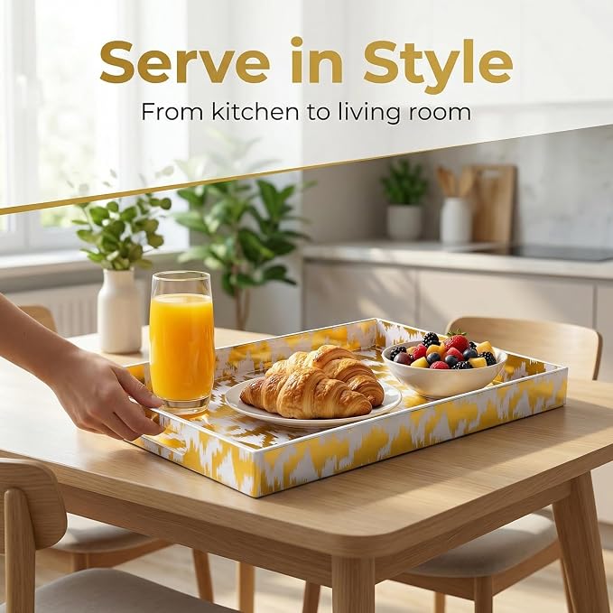 Decorative Serving Tray with Handles - Image 7