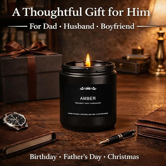 Candle Set for Men, 6 Pack Soy Wax Scented Candles Manly Gift Set, 300H Long - Image 5