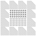 12pcs 2040 Joint Plate Connector Corner L Bracket 12-Hole Silver | 2040 V Slot by SeekLiny