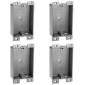 Relaxweex 4 Pack Plastic Shallow Electrical Box, 8 Cubic Inch Grey Shallow by Relaxweex