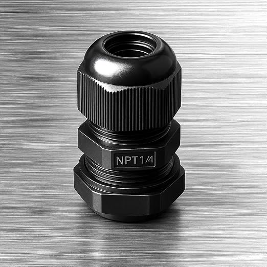 1/4" NPT Strain Relief Nylon Cord Grip Cable Glands - Image 2