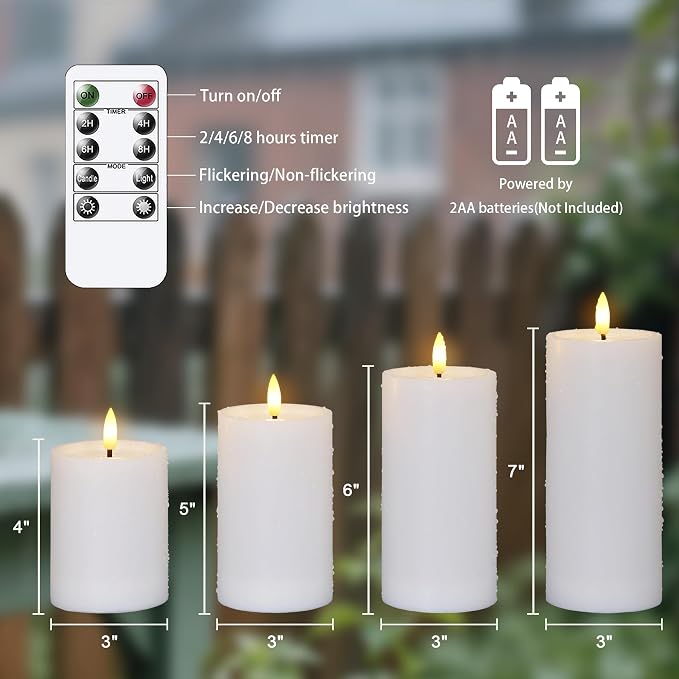 Outdoor 4pcs Flameless Waterproof Candles - Image 3