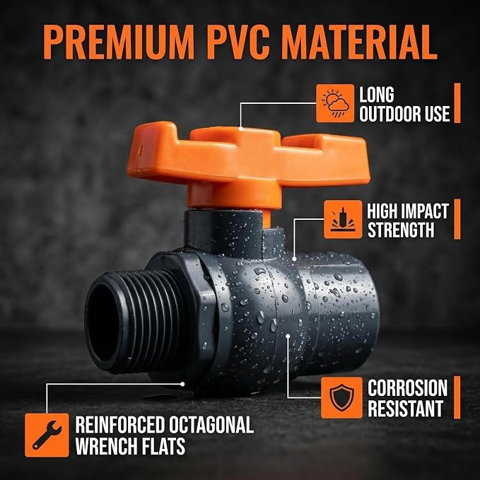 1 inch PVC Ball Valves, PVC Valve 1 inch - Image 2