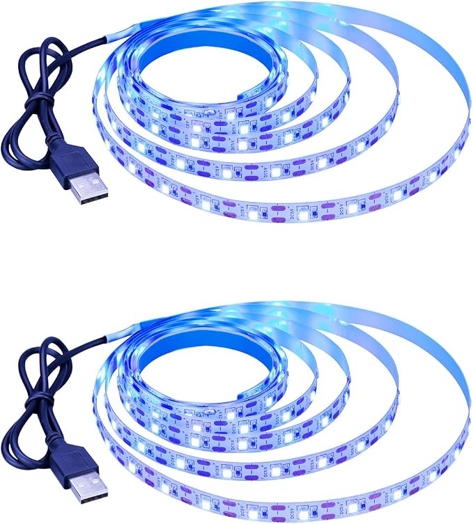 5V USB Blue 460-465nm LED Strip USB Powered 13.12ft/4M | 240LEDs Flexible - Image 7