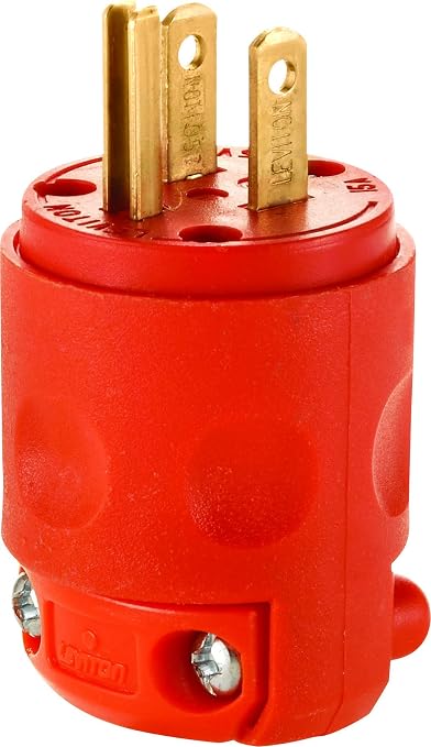 Leviton 515PV-OR 15 Amp, 125 Volt, Grounding Plug by Leviton