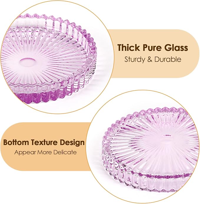 Modern Clear Coaster Set of 5- Glass Coasters - Image 4