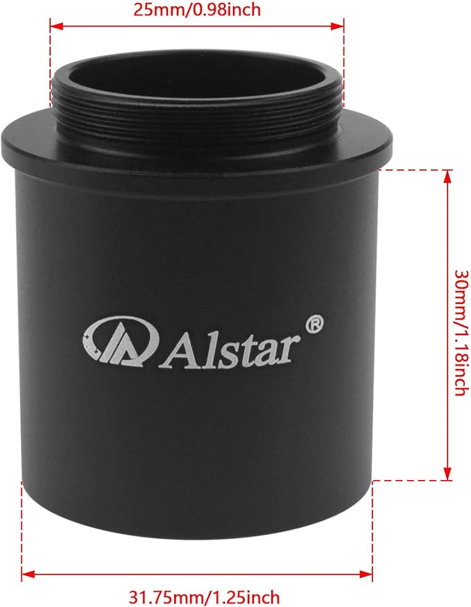 Alstar C Mount to 1.25 Inch Video Camera Barrel Adapter Astrophotography | - Image 4