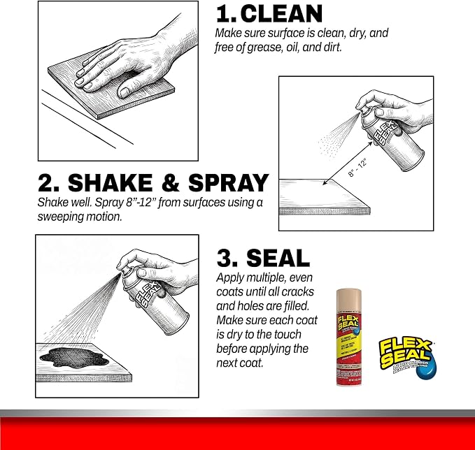 Flex Seal, 14 oz, Stop Leaks Instantly, Waterproof Rubber Spray On Sealant - Image 6