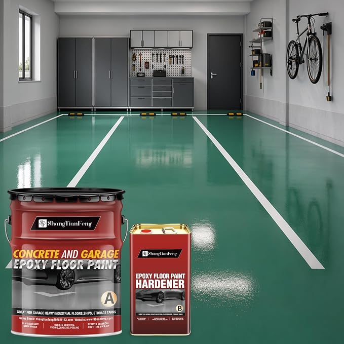 4 Gallon Epoxy Floor Paint kit -100% solids| 6H hardness|20-year durability| - Image 2
