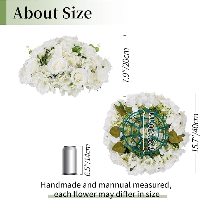 BLOSMON Fake Flower Balls Centerpieces - Image 4
