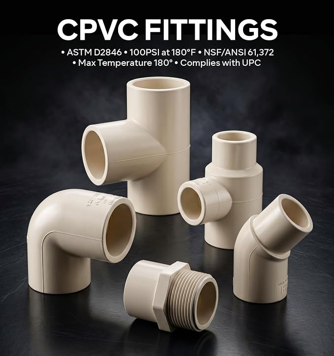 SUPPLYGIANT 10pcs 2 Inch CPVC 90 Degree Elbow Socket x Socket Plumbing Fitting - Image 7