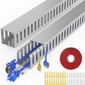 Open Slot Wiring Raceway Cable Duct, Cable Management Cord Track | 123" open by REFLYING