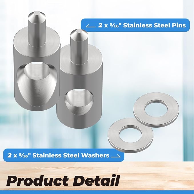2 Pack Shower Door Pivot Hinge Pin 5/16" Diameter and Washer | Shower Door - Image 7