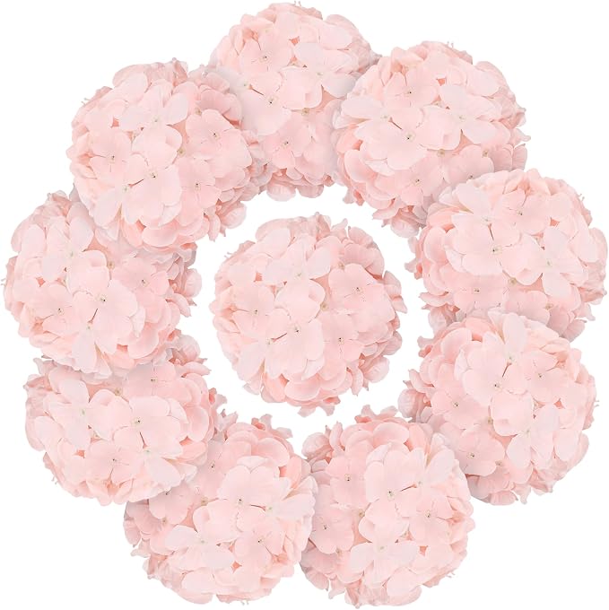 AVIVIHO 10Pcs Pink Fake Fake Flowers Hydrangea Artificial Flowers Bulk by Aviviho