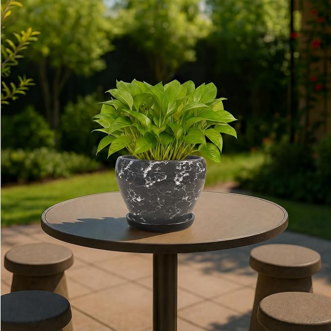 Deep Dream 6 Inch Plant Pots- Ceramic Planter Pot - Image 2