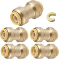 5PC HeSun Pushfit Coupling, 3/4"x3/4" Push to Connect Plumbing Fittings | by HeSun
