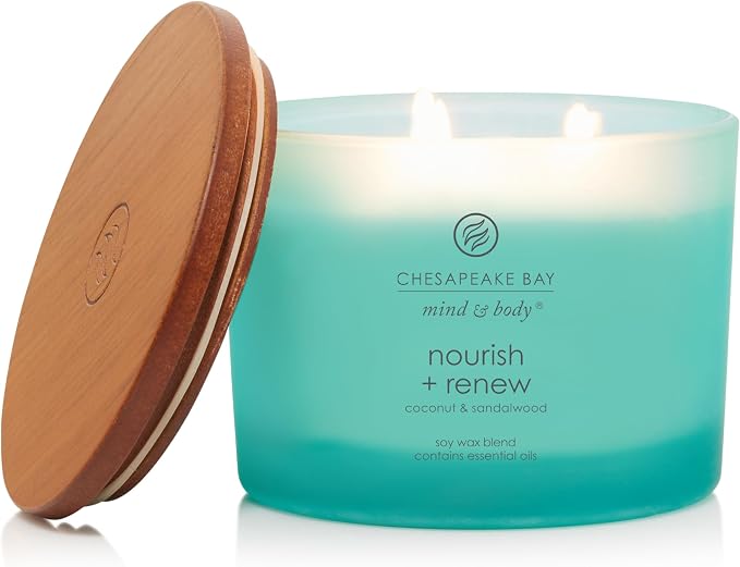 Chesapeake Bay Candle Mind & Body 3-Wick Coffee Table Jar Candle Nourish + Renew - Image 2