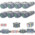 CESFONJER 8 Pcs IP68 Waterproof Junction Box 2/3 Way Line M25 Extension by CESFONJER