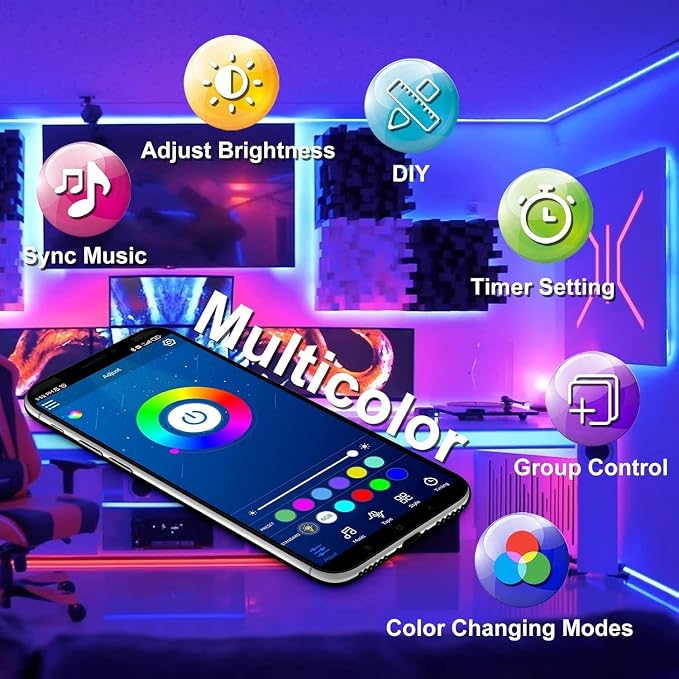 DAYBETTER LED Strip Lights 300ft RGB Music Sync Smart App Control | Indoor - Image 6