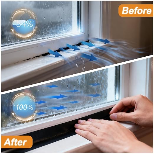 Stretch Tape for Windows & Doors, Weather Window Tape - Image 4