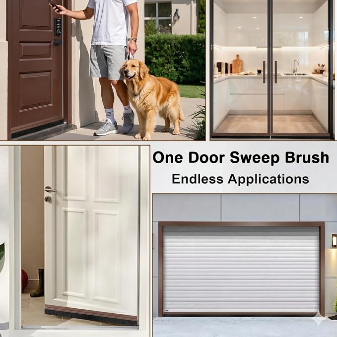 9 Sets Retsun Garage Door Brush Seal, roll up door brush seal kit, - Image 6