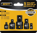 BOEN 5 Piece Impact Socket Adapter Set and Reducer Set, Standard SAE, 1/2" by BOEN