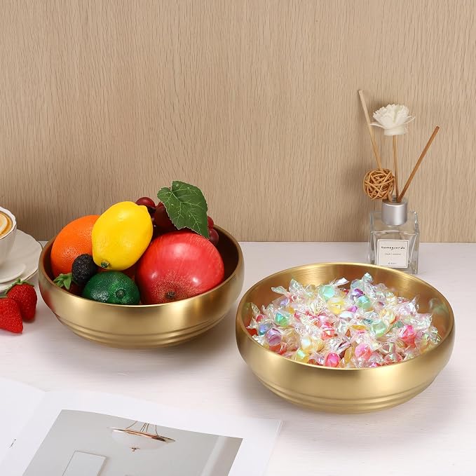 7.4" Gold Decorative Bowl, 2 Packs Key Bowls - Image 5