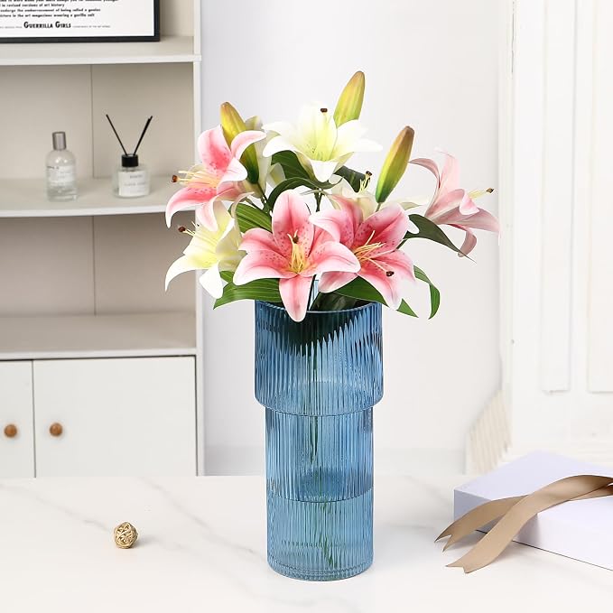Large Glass Vase, 12 Inches Tall Vase - Image 4