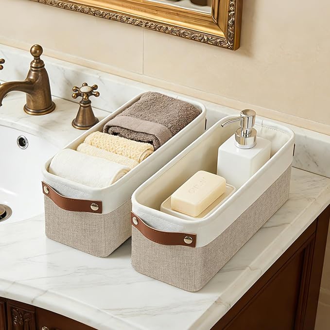 Small Fabric Storage Baskets, Decorative Basket - Image 4