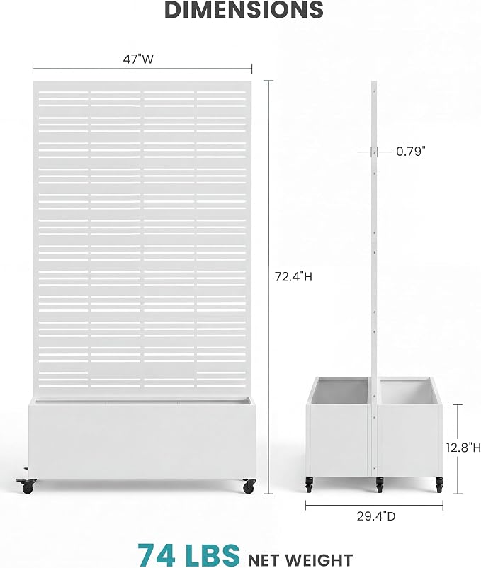 Louvered Privacy Planter Box - Image 6