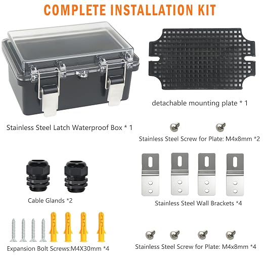 Electrical Junction Box, IP67 Waterproof Outdoor Box ABS Plastic Enclosure - Image 7