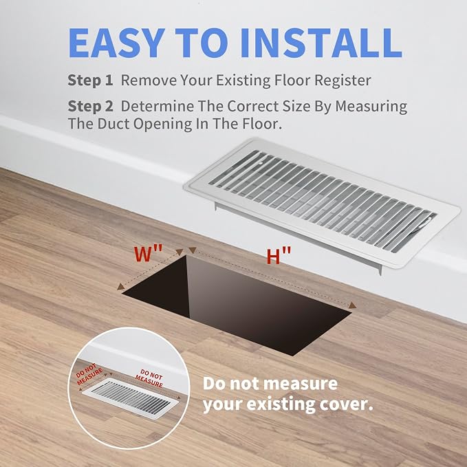 Howeall 4" x 12" Floor Register 2 Pack - Image 6