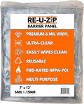 RE-U-ZIP® Cut-to-Size XL Dust Barrier Panel | 7 x 12 Ft Customizable Fit | by RE-U-ZIP