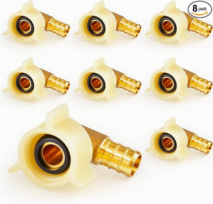 Fabbay 8 Pack 1/2 Inch Pex Fittings 1/2" NPT Female Threaded Swivel Elbow | by Fabbay