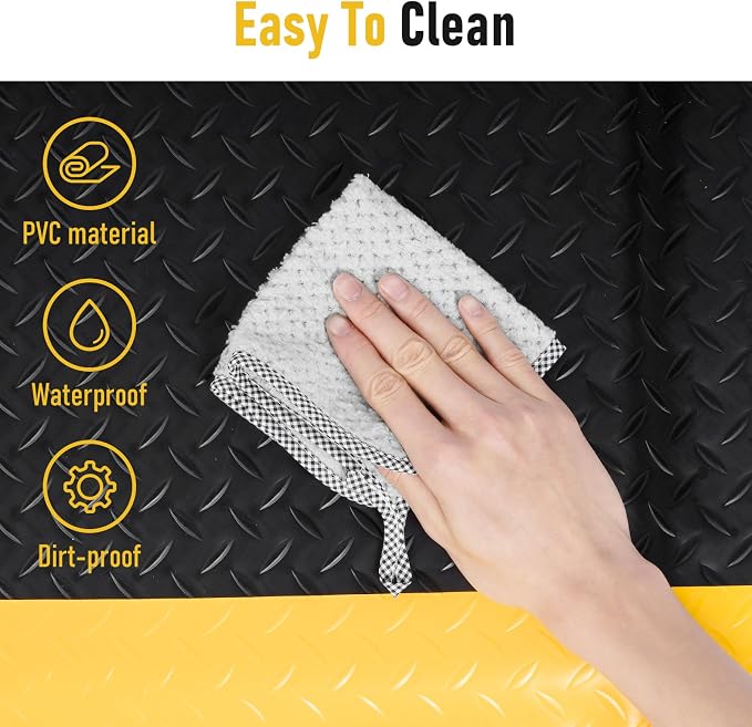 tonchean 3 x 7 FT Anti Fatigue Mats Extra Thick 15/16" Work Mat - Image 6