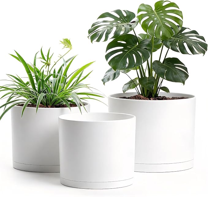 10/9/8 Inch Plant Pots 3 Pack, by Areutxbis