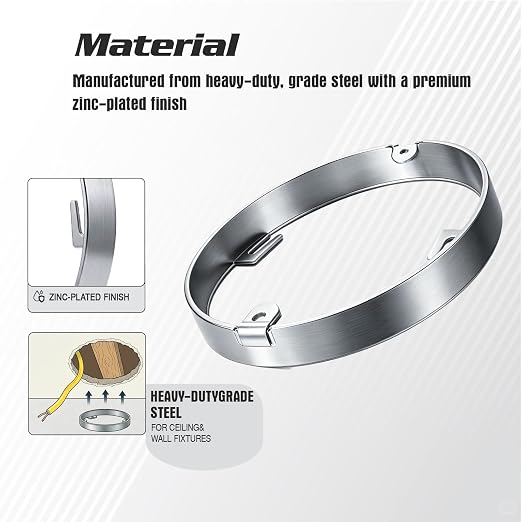 4" 1/2 in deep Round Box Extension Ring 57111 Fits Ceiling Electrical Boxes | - Image 5
