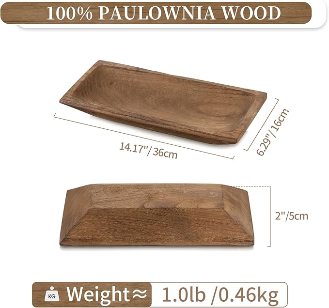 Hanobe Wood Decorative Dough Bowl - Image 4
