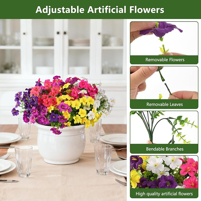 INQCMY Artificial Fake Petunias Flowers - Image 4