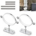 2 Sets 4 Inch Adjustable Pipe Bracket Heavy Duty Adjustable Clamp Bracket by Niuohoy