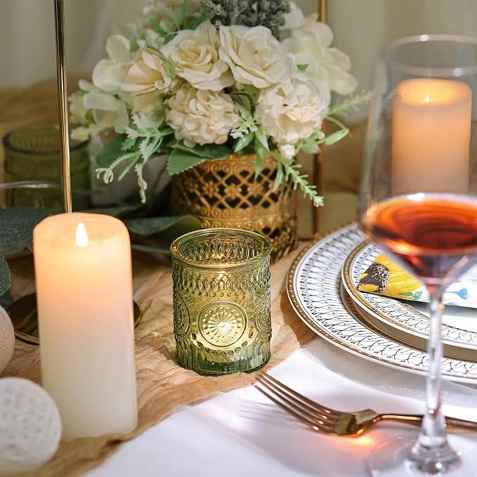 DEVI 24pcs Green Votive Candle Holders - Image 3