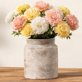Ceramic Flower Vase 6.5 inch Farmhouse Rustic Vase by Dobbyby