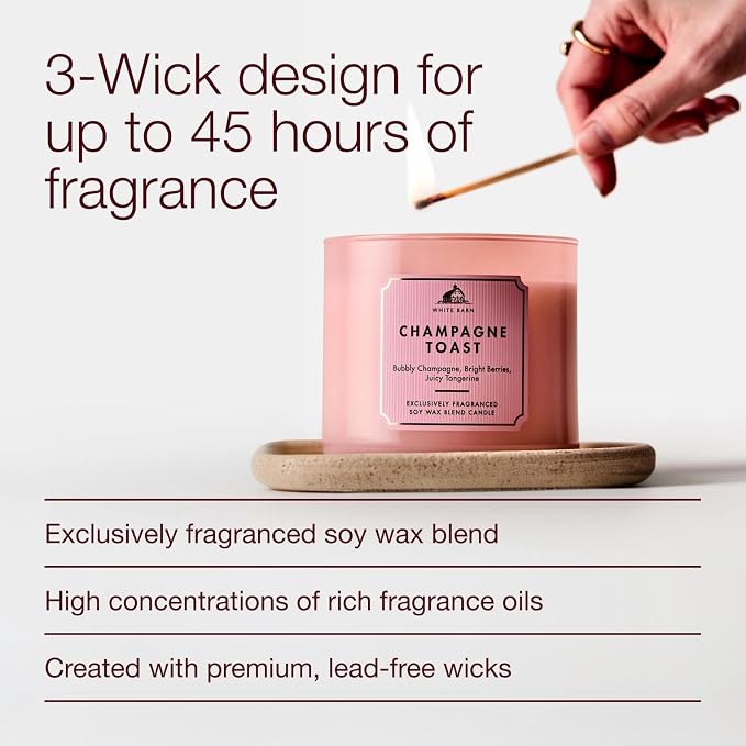 Bath & Body Works Champagne Toast 3-Wick Candle - Image 4