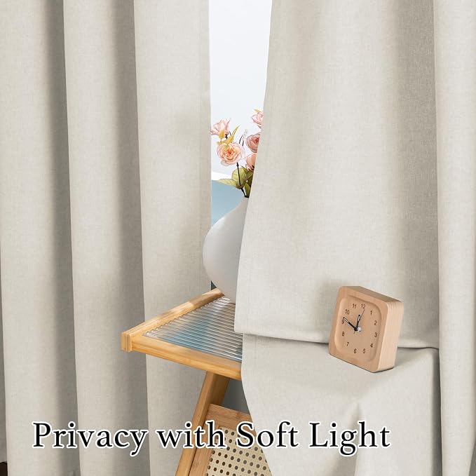 H.VERSAILTEX Soft Faux Linen Curtains 108 Inches Long - Image 6