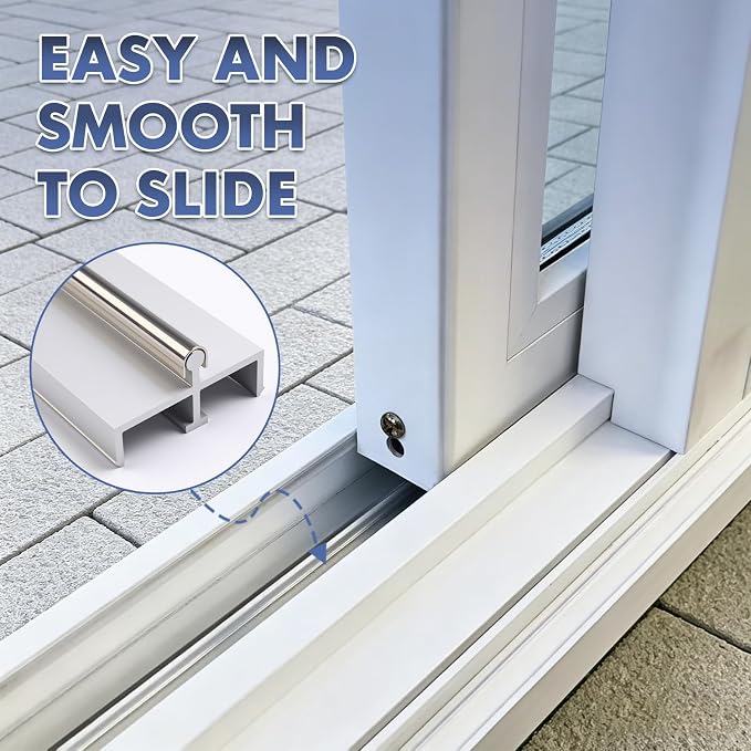 Aluminum Sliding Door Double Panel Track, Paito Glass Sliding Door Replacement - Image 5