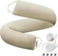 fowong 32" Door Draft Stopper, Weighted Under Door Noise Stopper, Oatmeal | by fowong