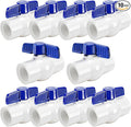 10 Pack 1inch PVC Ball Valves Full Port T-handle Water Shut-Off Valve NPT by ReliableHigh-PerformanceFlowControlYouCanTrust