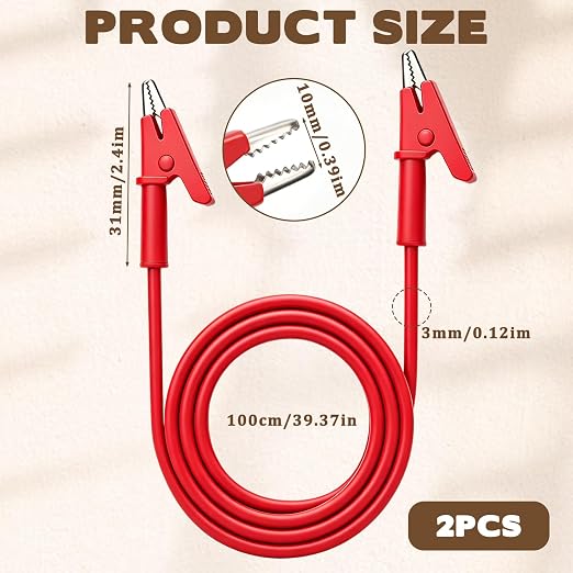2PCS Dual-Ended Jumper Wire Kit Alligator Clips Test Leads | Jumper Wires 1000V - Image 2